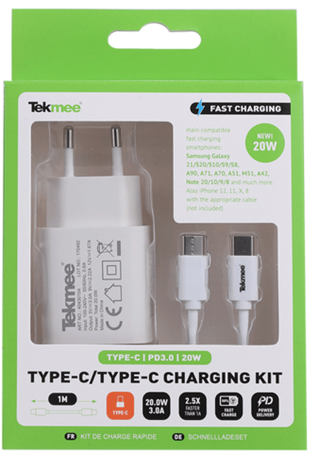 Kit Chargeur USB-C 3A-Tekmee