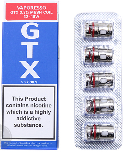 Résistances GTX 0,3Ω Mesh (x5)-Vaporesso
