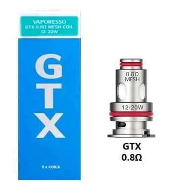 Résistances GTX 2-0,8Ω Mesh/x5-Vaporesso