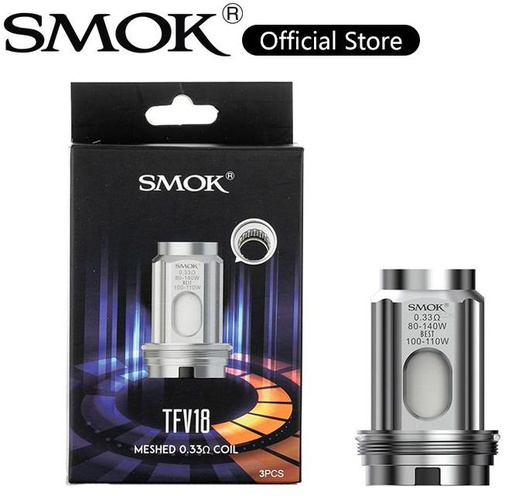 Résistances TFV18 Mesh 0.33Ω (x3)-Smok