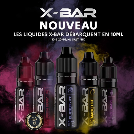 X-BAR Salt Nic 10ml/20mg-French Lab